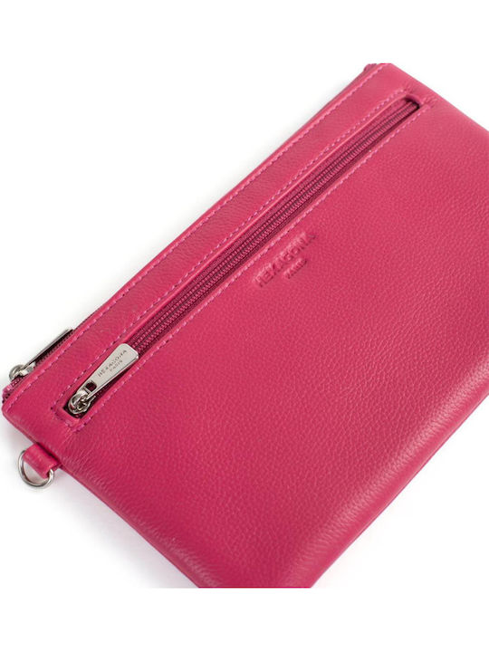 Leather Women's Wallet Classic Fuchsia