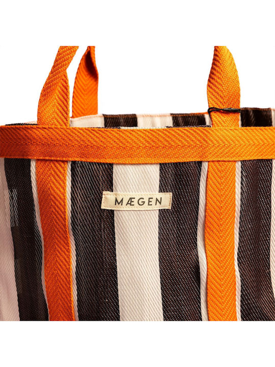 Μεγάλη Τσάντα Ώμου Everywhere Bag Orange White Aubergine Maegen