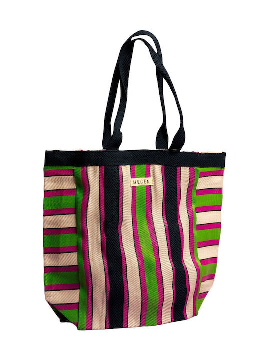 Μεγάλη Τσάντα Ώμου Everywhere Bag Navy Green Pink Maegen