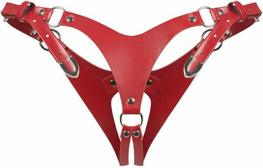 Obsessive Inferro Crotchless Thong Red Ob7349