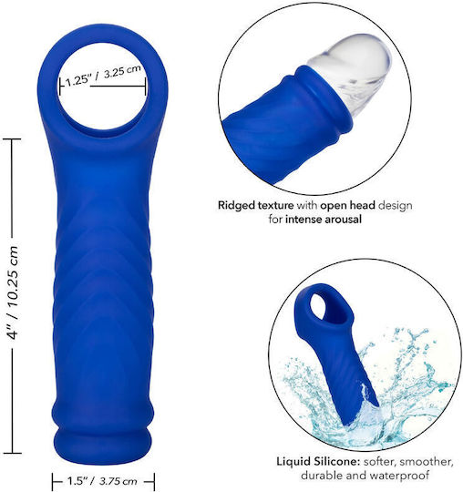 Calexotics Admiral Wave Penis Cover Liquid Silicone Blue
