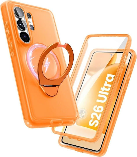 Supcase Cosmo Mag 360 Full Cover Πλαστικό / Tempered Glass Πορτοκαλί (Galaxy S26 Ultra)