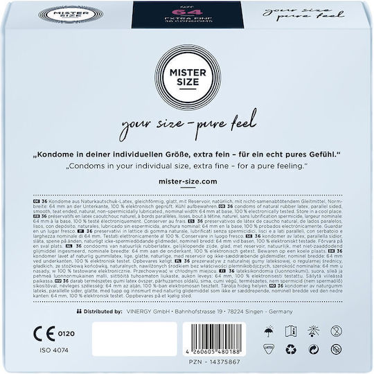 Mister Size Condoms Size Xxl 64 Mm 36 Units