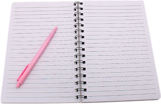 Spiral School Notebook A5 Pen Flowers & Butterflies 15x21cm 80 Sheets 1 Piece