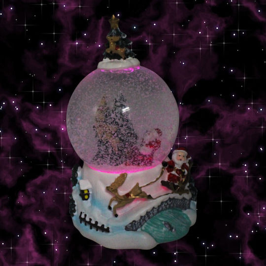 In the Christmas Decorative Gift Lighted with Santa Claus 9.5x9x17.5cm