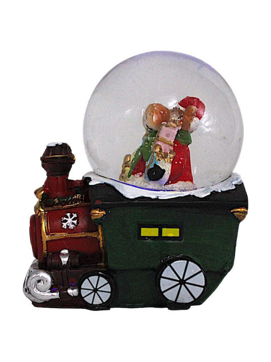 Christmas Decorative Train Lighted with Reindeer 8x10.5cm
