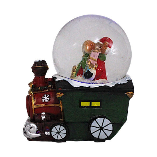 Christmas Decorative Train Lighted with Reindeer 8x10.5cm