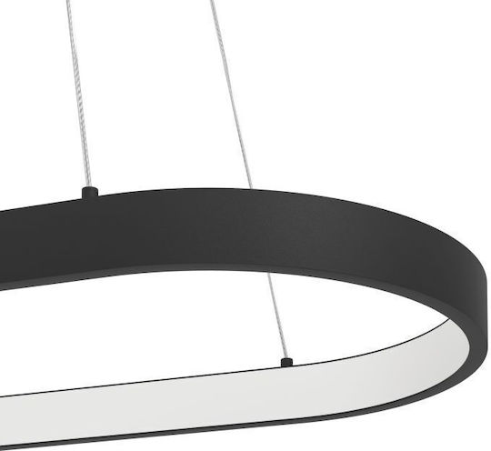 Eglo Codriales Κρεμαστό Φωτιστικό Μαύρο LED με Θερμό Λευκό Φως Ράγα 78x110εκ.