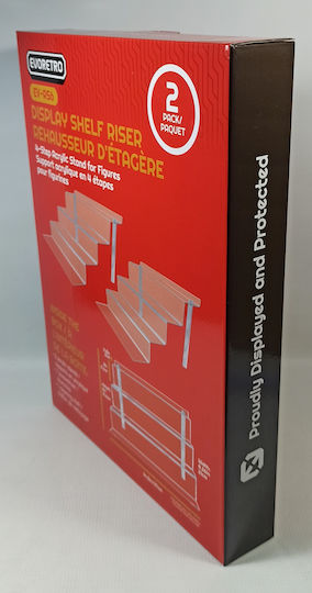 Evoretro Acryl Display Shelf Riser Display Stand Figuren 2er Pack 37 X 21 X 15 Cm