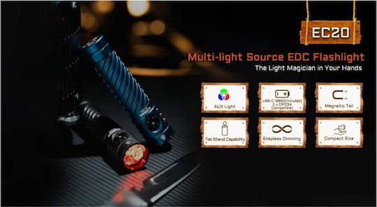 Acebeam Lanternă LED cu Luminozitate Maximă 2800lm Negru