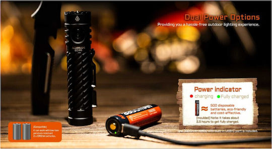 Acebeam Lanternă LED cu Luminozitate Maximă 2800lm Negru