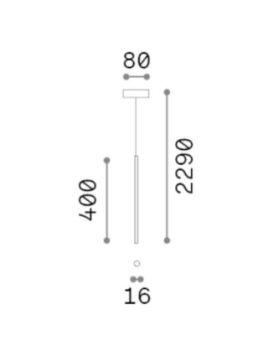 Ideal Lux Deckenleuchte Led 3000k Metallisch Schwarz 40 cm Look Sp1 Round D1