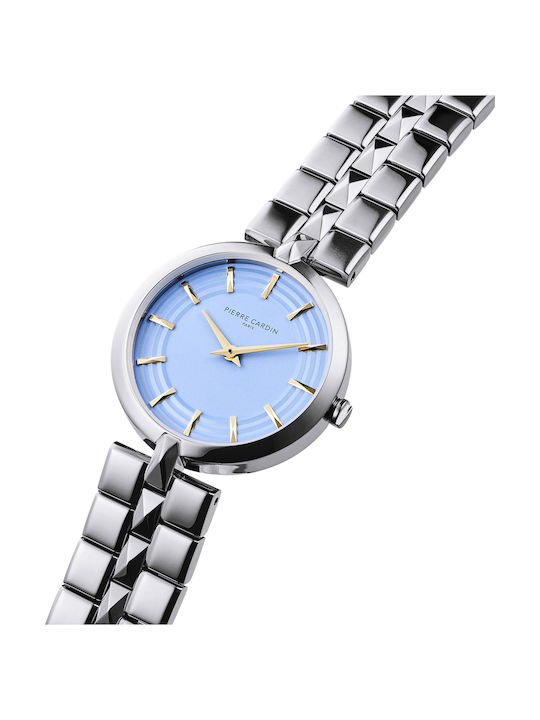 Pierre Cardin Γυναικείο Ρολόι 32mm Μπαταρίας με Ασημί Μεταλλικό Μπρασελέ