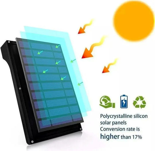 Universo Illuminazione Wall Mounted Solar Light 10W with Motion Sensor and Photocell IP65 15cmx55cmcm