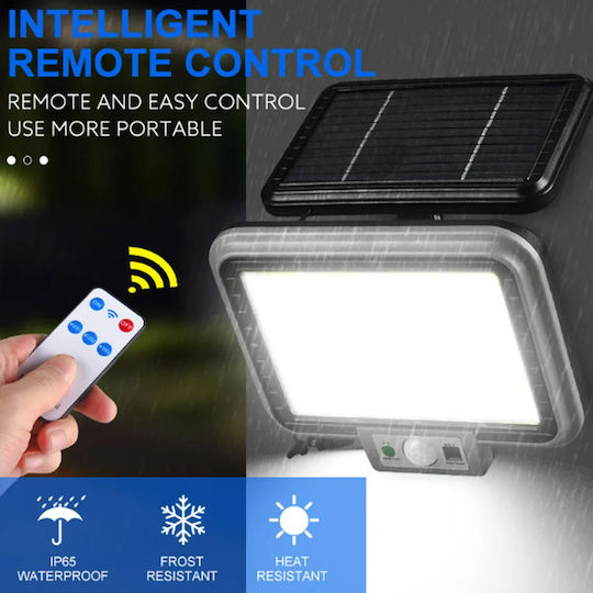 Arrango Wall Mounted Solar Light 45W 260lm Cold White 6000K with Motion Sensor and Photocell IP65