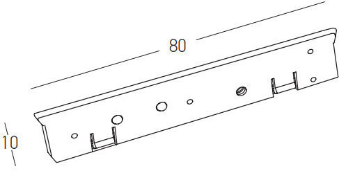 Συνδεσμος Ευθειας Μαγνητικη Ραγα Straight Connector 8x0.5x1cm Ν 25262