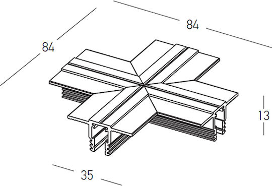 Συνδεσμος Μαγνητικη Ραγα Cross Connector 8.4x8.4cm Ν 2521