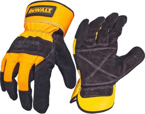 Dewalt Gloves for Work Yellow Leather/Cotton 1pcs