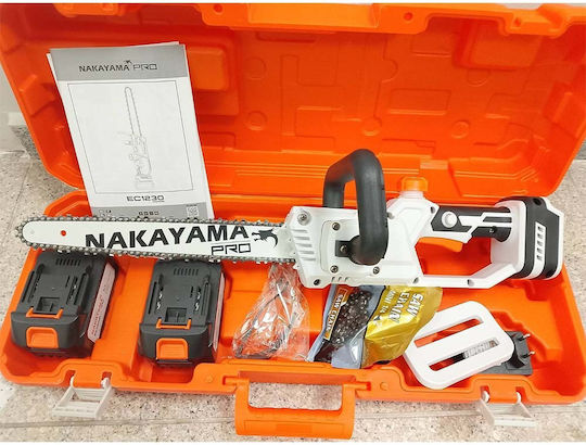 Nakayama EC1230 Battery Pruning Chainsaw 2x4Ah 21V 1.4kg with 30cm Blade