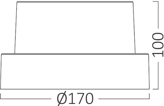 Braytron Стенен Външен Плафон LED IP65 15W