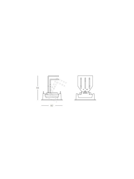 Zambelis Lights Recessed Spot with Integrated LED and Warm White Light White 1pcs
