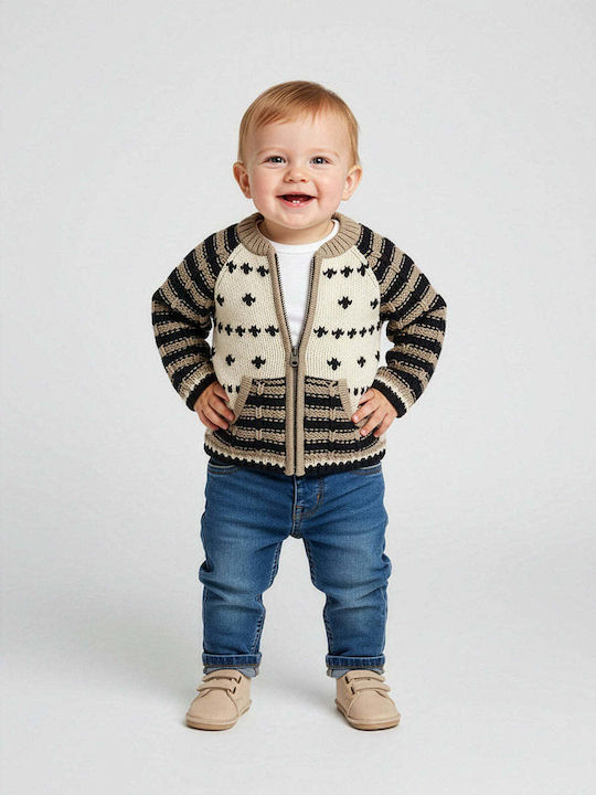 Kinderstrickjacke Gestrickt Beige