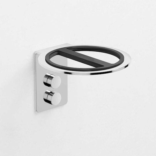 Hair Straightener Stand 75x75x55mm Chrome Imex Slim005