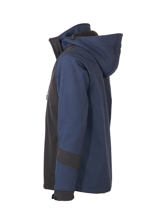 Fageo Work Jacket Softshell with Hood Black
