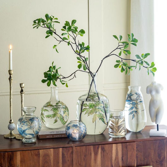 Artekko Decorative Vase Aphelios Transparent 14x12.5x14cm