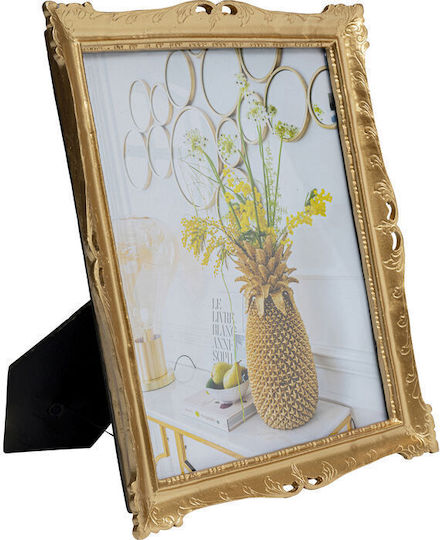 Kare Design Hölzernes Fotorahmen mit Goldenem Rahmen