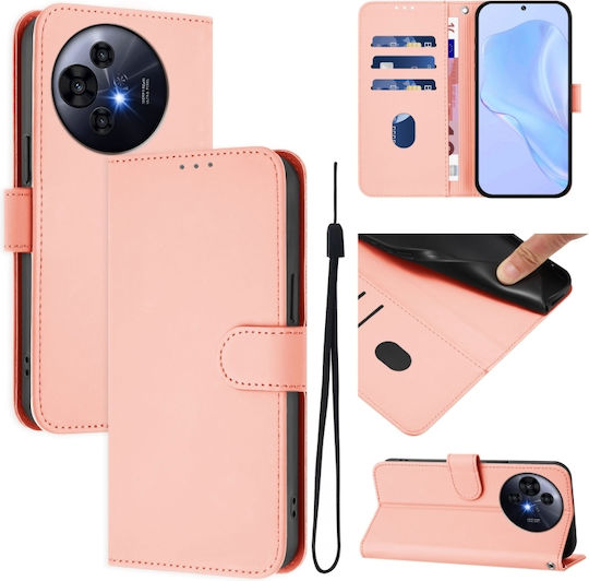 Skin Feel Solid Color Wallet Piele Roz (TCL 50 NXTPAPER 5G / TCL 50 Pro NXTPAPER 5G)