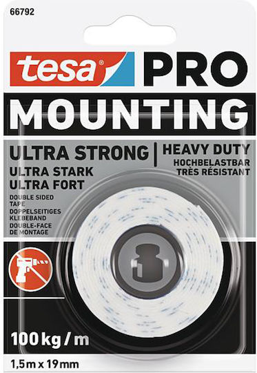 Tesa Ultra Starkes 1,5m:19mm Pro Doppelseitiges Montageband Tesa Ultra Starkes 1,5m:19mm Pro Doppelseitiges Montageband