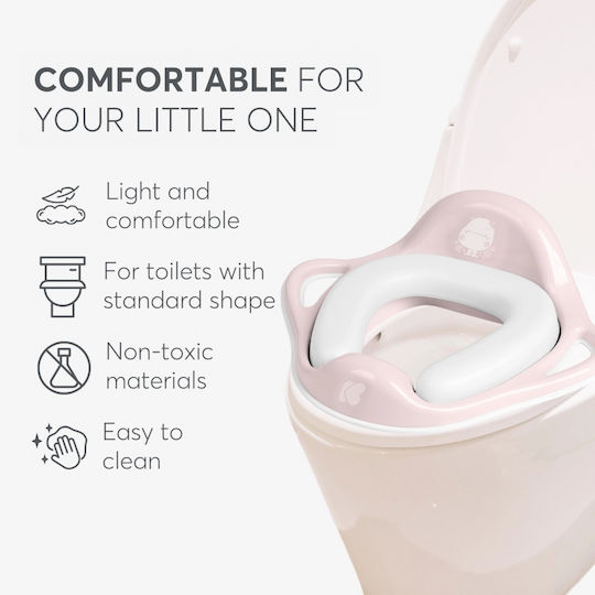 Kikka Boo Toddler Toilet Seat Hippopotamus with Handles and Pink Cushion
