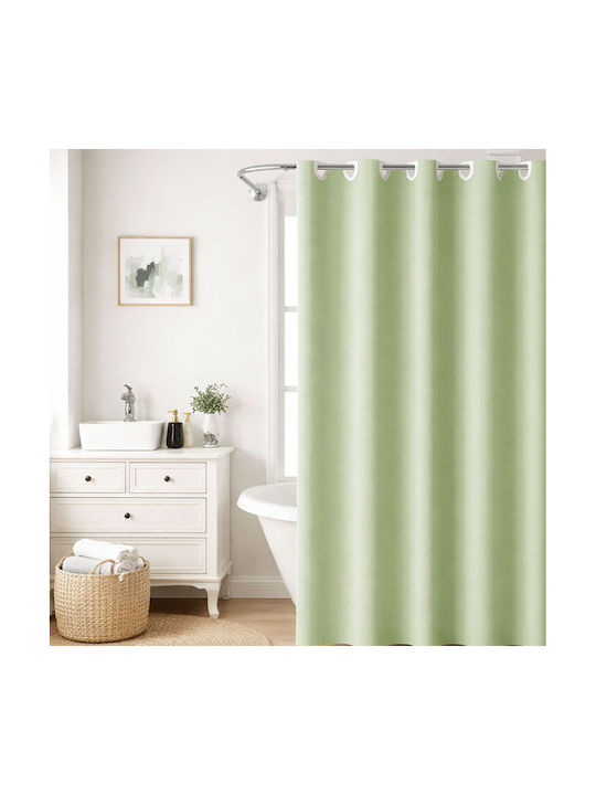 Nima Κουρτίνα Μπάνιου Υφασμάτινη 180x200cm Light Khaki