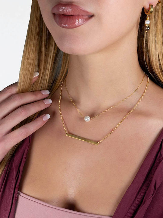 Theodora's Jewellery Necklace Made of Gold Plated Silver