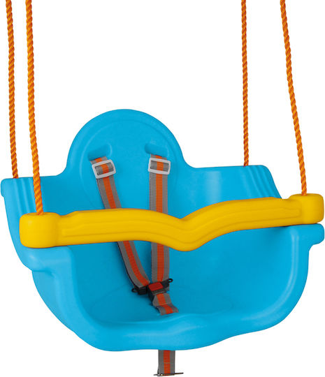 Pilsan Plastic with Protector and Seatbelt Swing Cradle Jumbo 41.5x41.5x41.5cm for 1+ years Blue