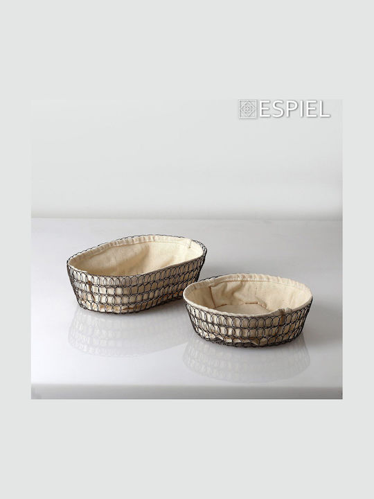 Espiel Καλάθι Αποθήκευσης Υφασμάτινο Μαύρο 23x23x6cm 12τμχ