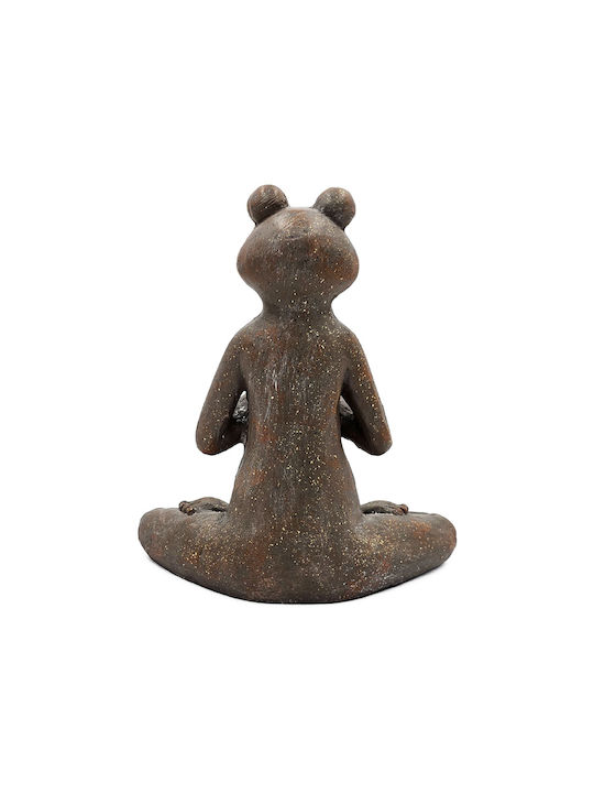 Artekko Animal Brown Decorative Frog Magnesium 30x18x34 Cm 30cm X 18cm X 34cm