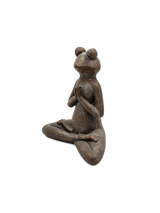Artekko Animal Brown Decorative Frog Magnesium 30x18x34 Cm 30cm X 18cm X 34cm