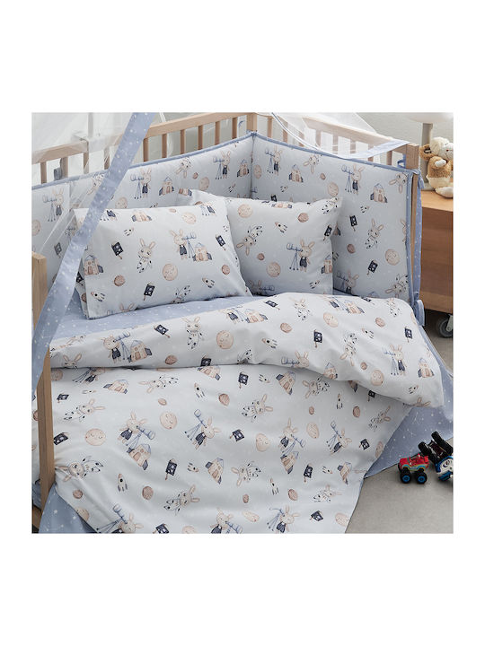 Vesta Home Astra Baby Quilt Cotton Light Blue 120x160cm