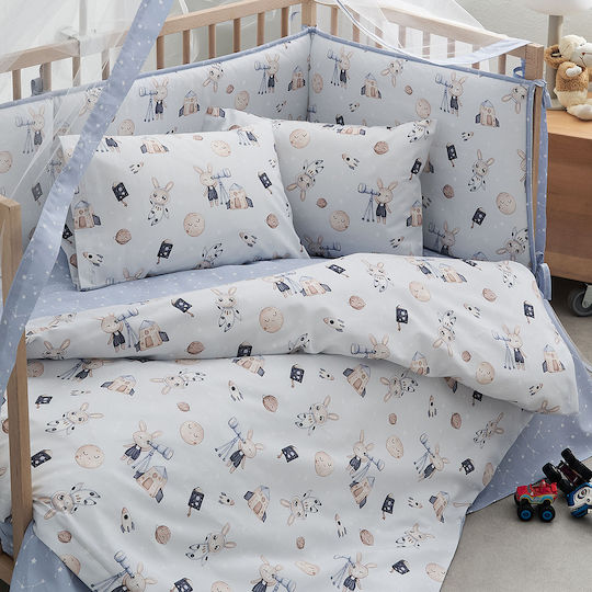 Vesta Home Astra Baby Quilt Cotton Light Blue 120x160cm