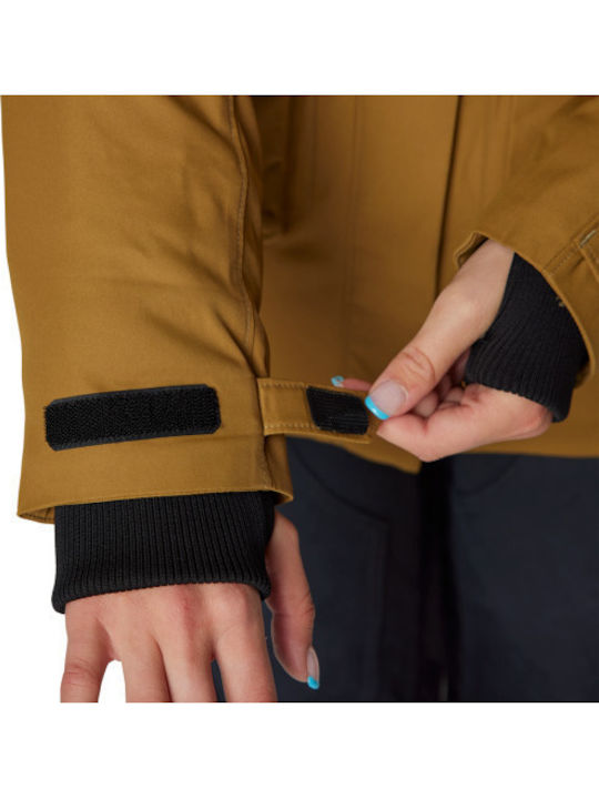 Jachetă de femei tip parka pentru primăvară/toamnă Maro