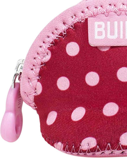 Built Θήκη Πιπίλας Paci Finder Single Pacifier Holder από Ύφασμα Ροζ