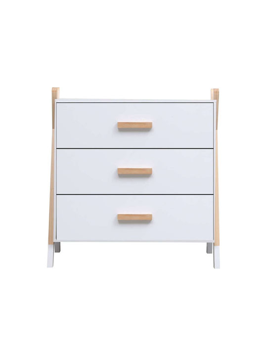 Kids Chest of Drawers Fb92493.03 Melamine-Pine Wood 76x40x80.5cm