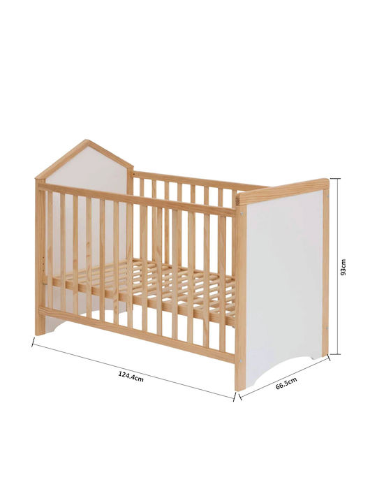 Babybett Braun für Matratze 60x120cm