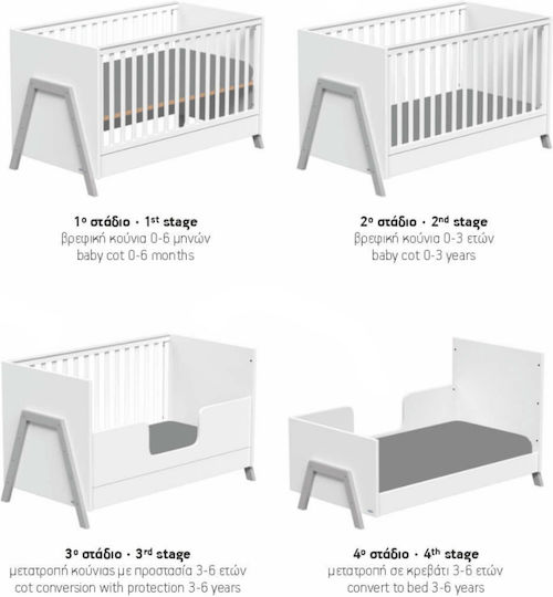 Casababy Polymorphische Babybett Oslo Grau