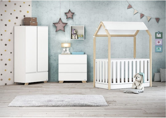 Casababy Πολυμορφική Κούνια Montessori La Maison Λευκή