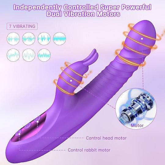 SMD Liberator Premium Multifunction Rabbit 360° Vibrator Vibrator Iepurele 24.5cm Violet