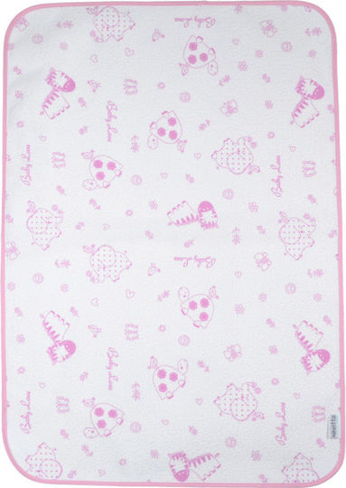 Ninetta Bebe Wasserdichtes Baby-Soßtuch Rosa 60x90cm