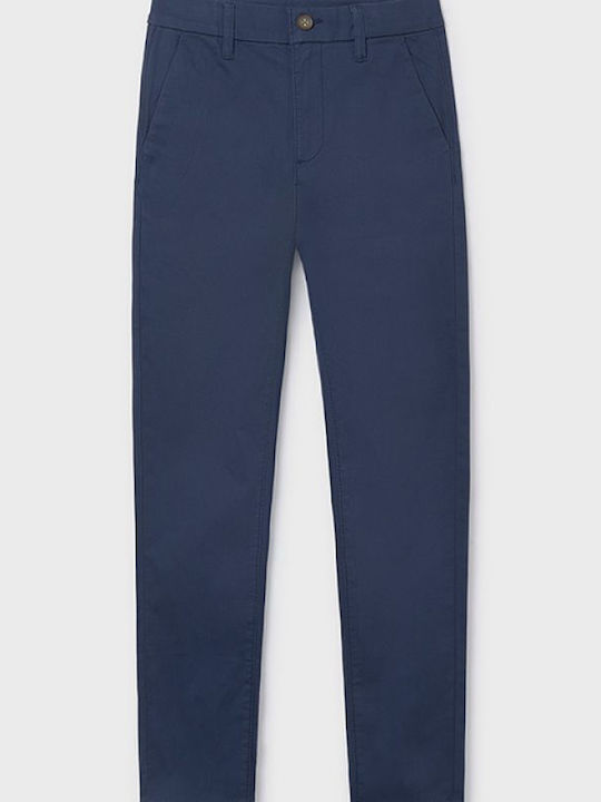 Kinderhose Chino Stoff Dunkelblau Basic